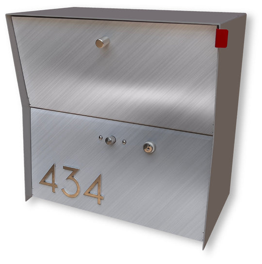 RetroBox Locking Small Package Wall Mounted Mailbox