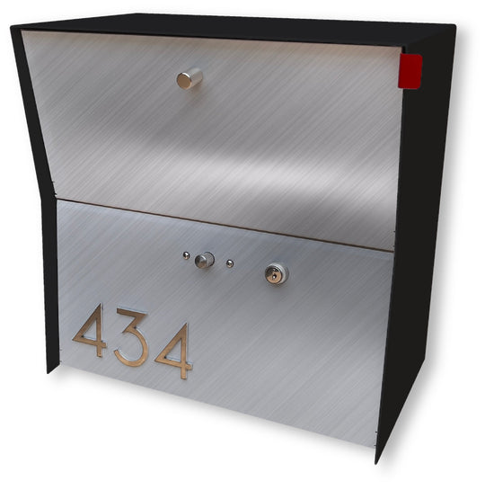Locking Package Wall Mount Mailbox - Matte Black