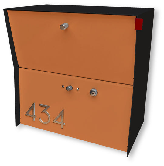 Locking Package Wall Mount Mailbox - Matte Black