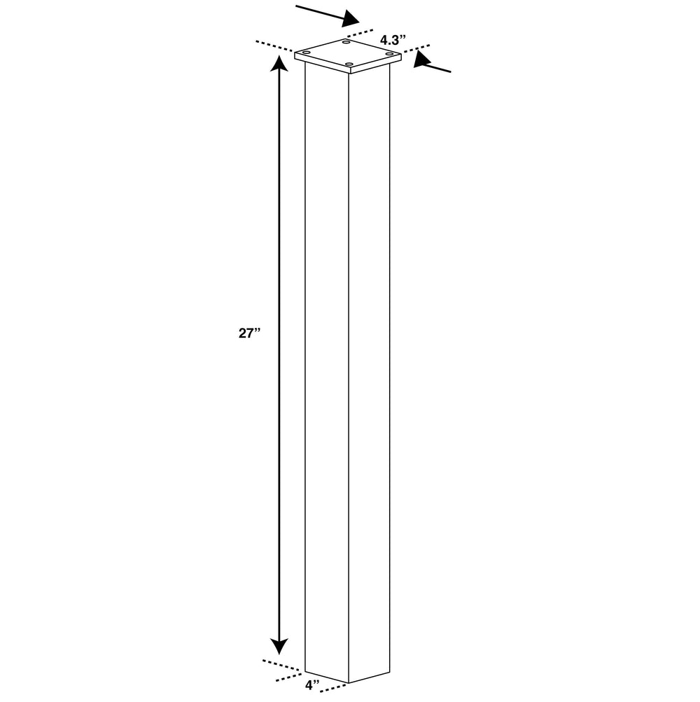 Surface Mount Post (27")