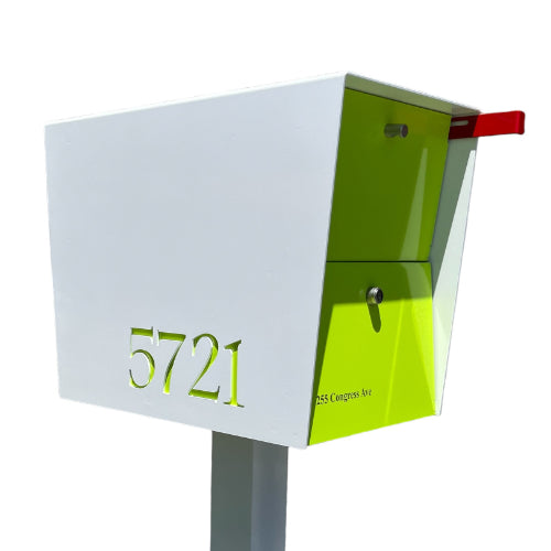 The UpTown Box Locking Package Dropbox in - White Exterior Color