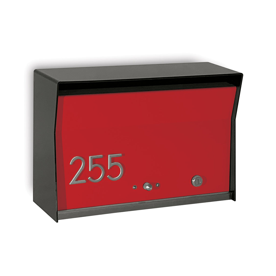 Locking Wall Mount Mailbox - Matte Black