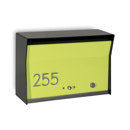 Locking Wall Mount Mailbox - Matte Black