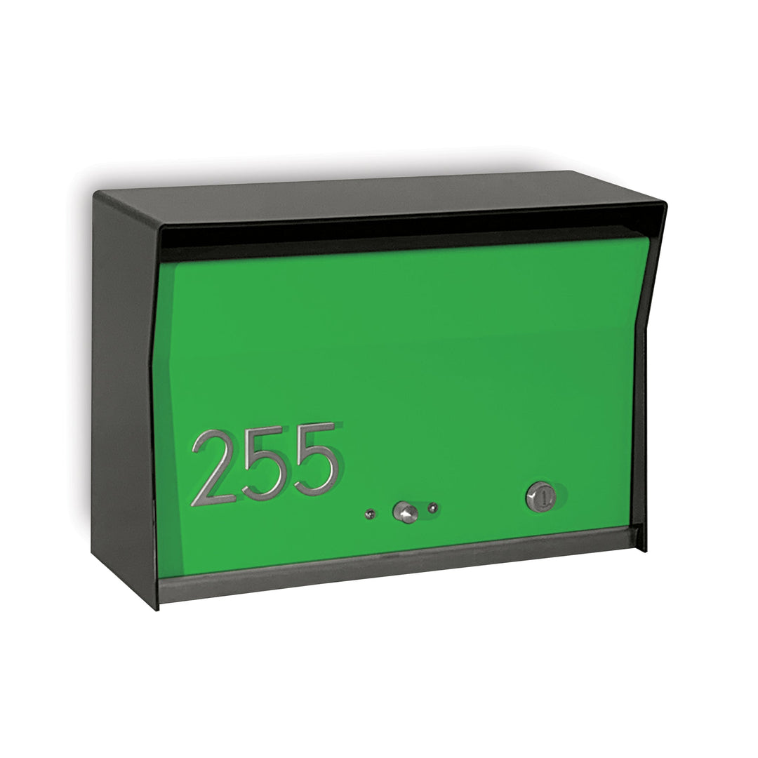 Locking Wall Mount Mailbox - Matte Black