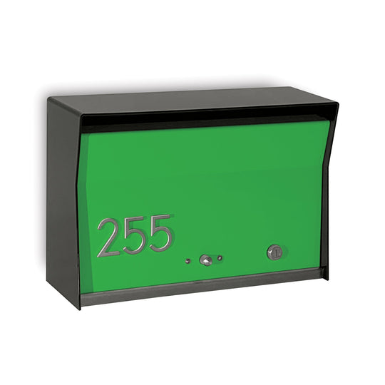 Locking Wall Mount Mailbox - Matte Black