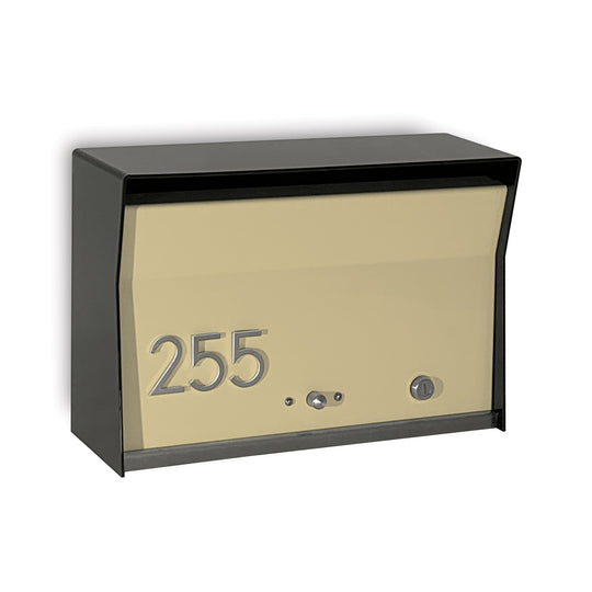 Locking Wall Mounted Mailbox - Brown
