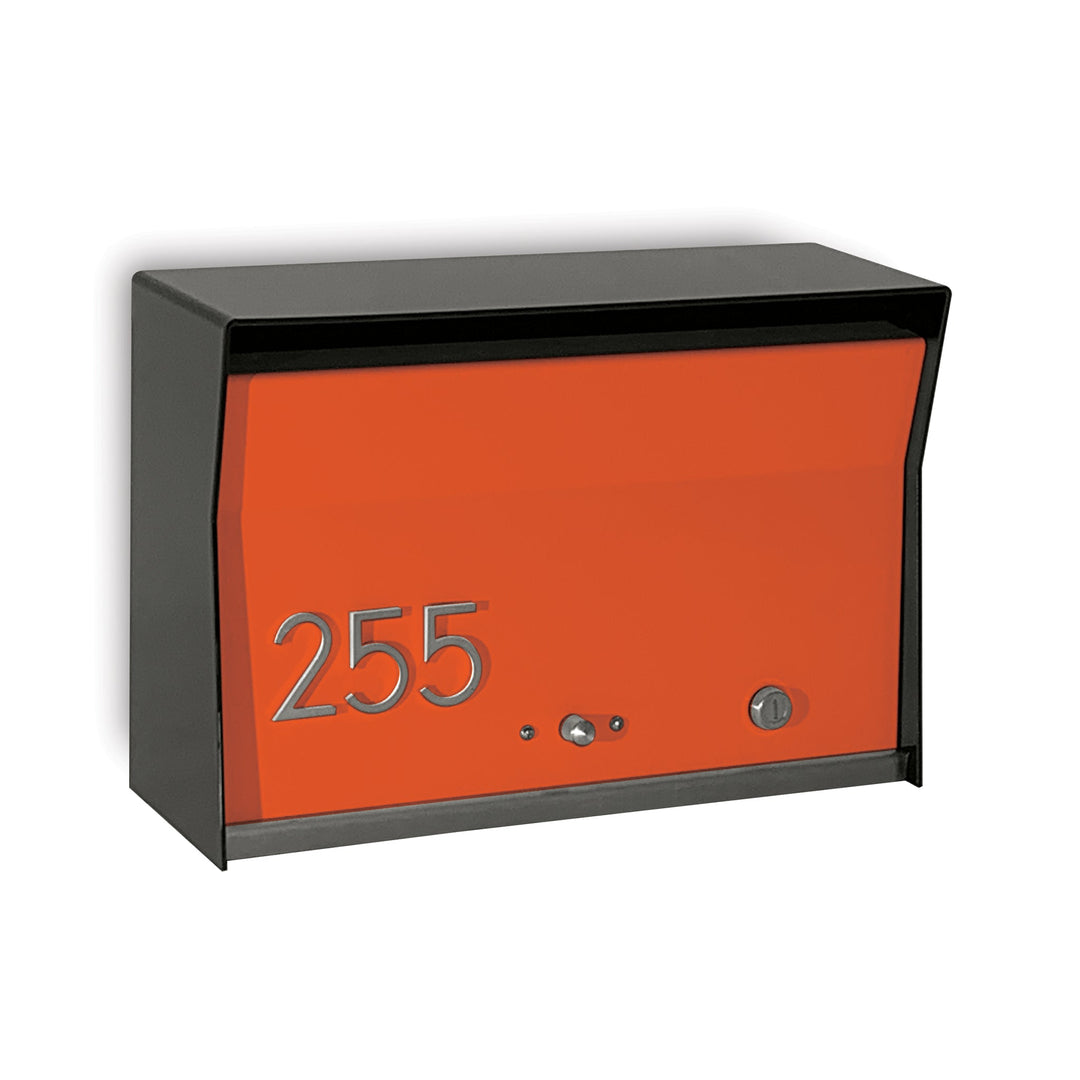 Locking Wall Mount Mailbox - Matte Black