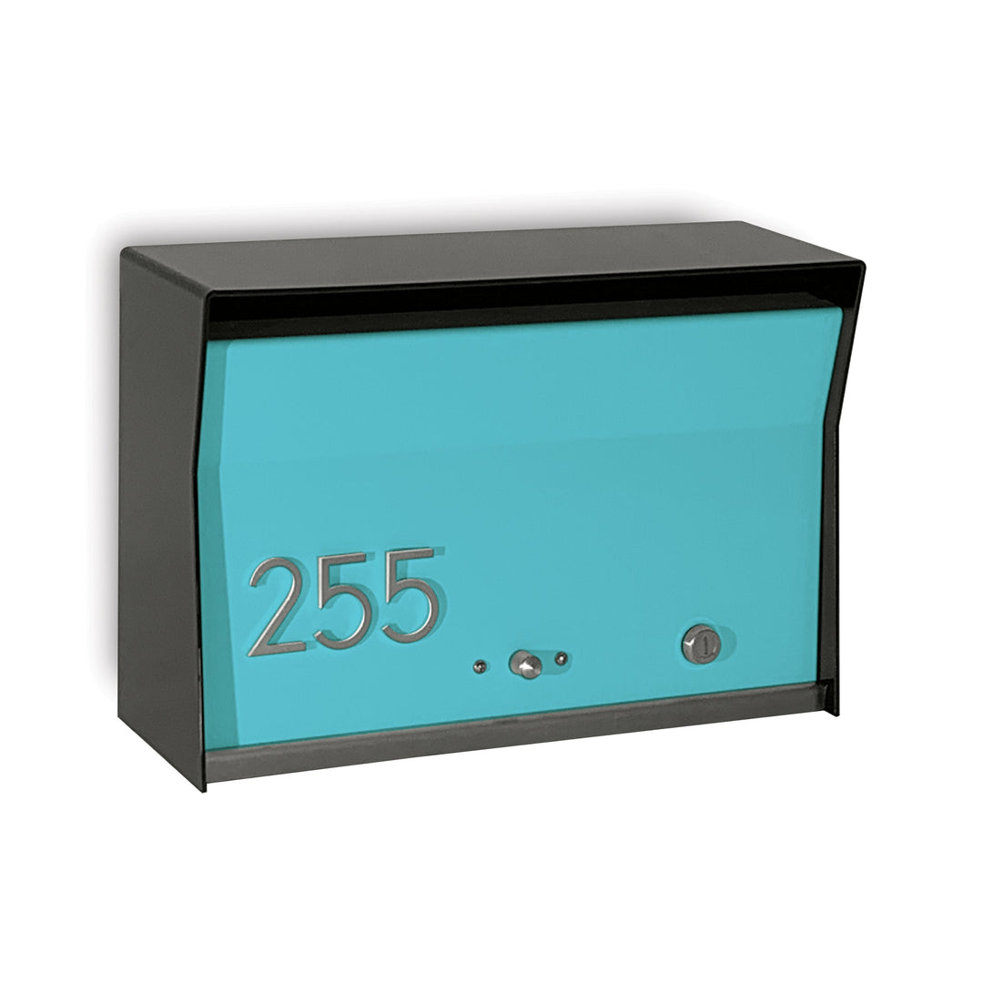 Locking Wall Mount Mailbox - Matte Black