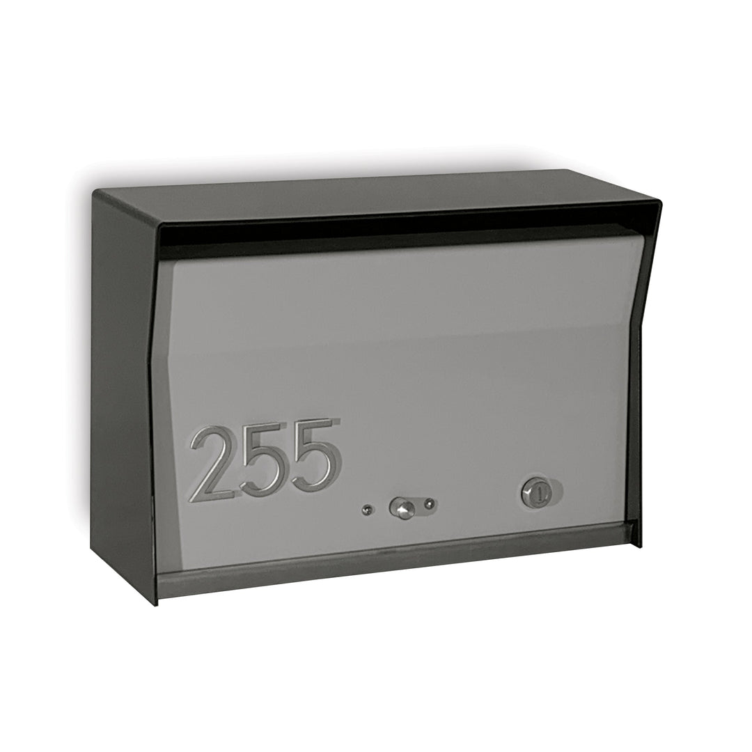 Locking Wall Mount Mailbox - Matte Black