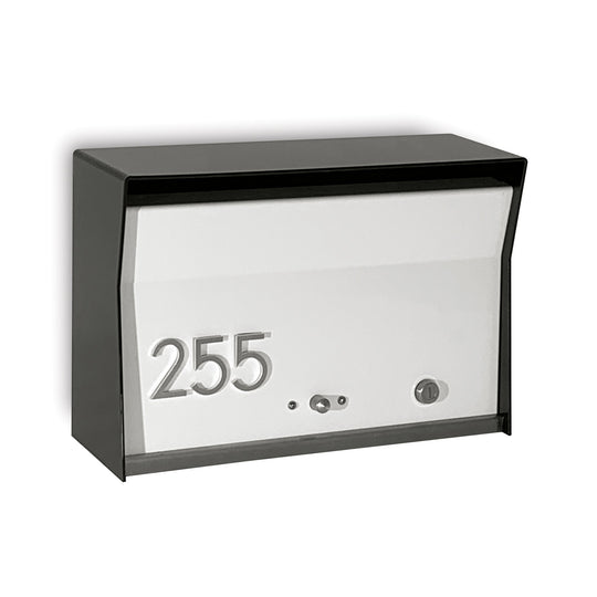 Locking Wall Mount Mailbox - Matte Black