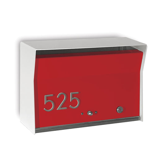 Locking Wall Mount Mailbox - White
