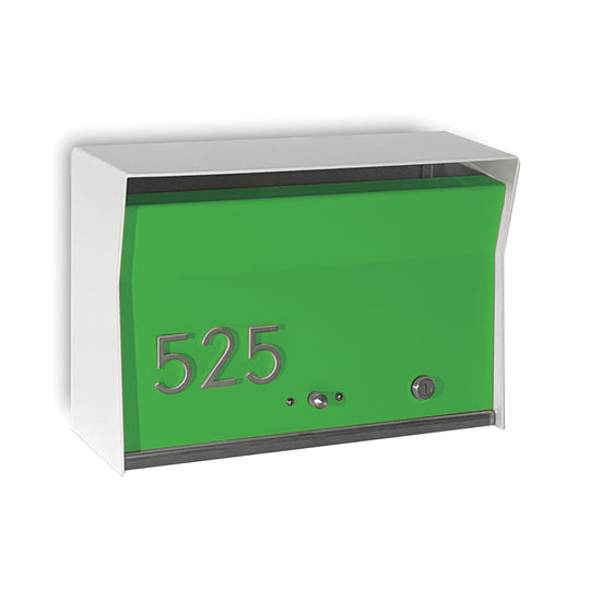 Locking Wall Mount Mailbox - White