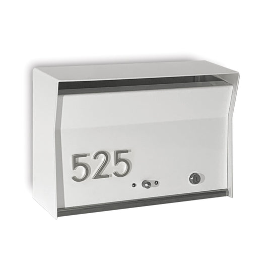Locking Wall Mount Mailbox - White