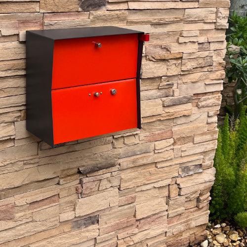 Locking Package Wall Mount Mailbox - Matte Black