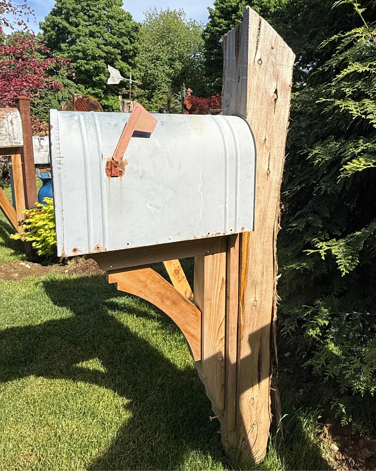 Vintage Cedar Mailbox Set No. 032