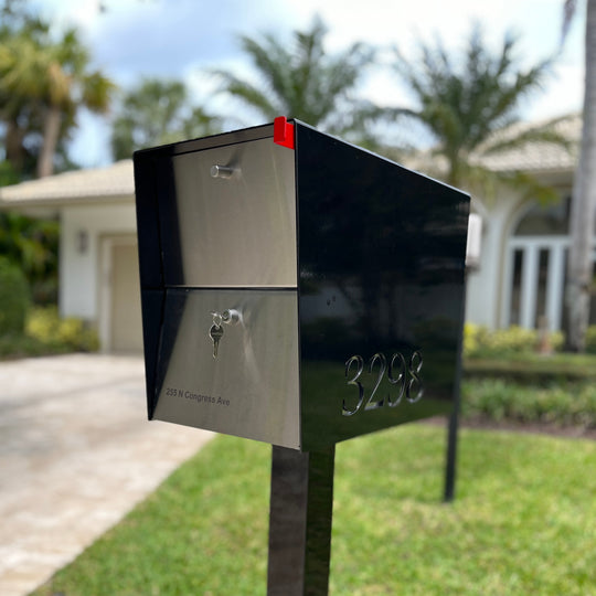 The UpTown Box Locking Package Dropbox  - Black Exterior Color