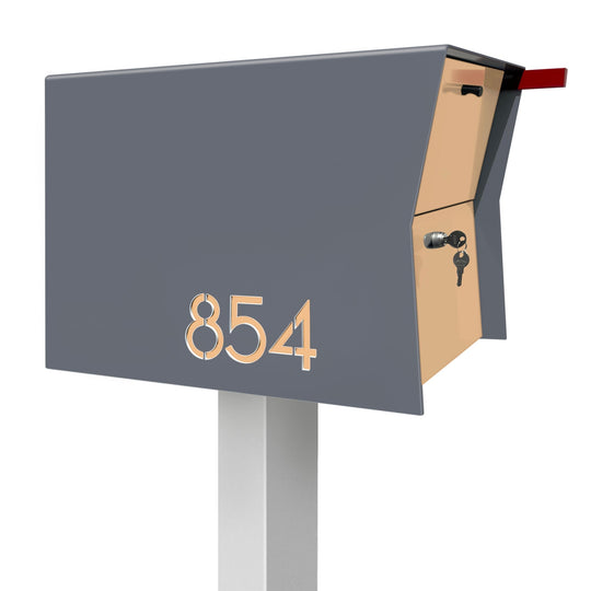The Retrobox Locking Package Dropbox in - Gray Exterior Color