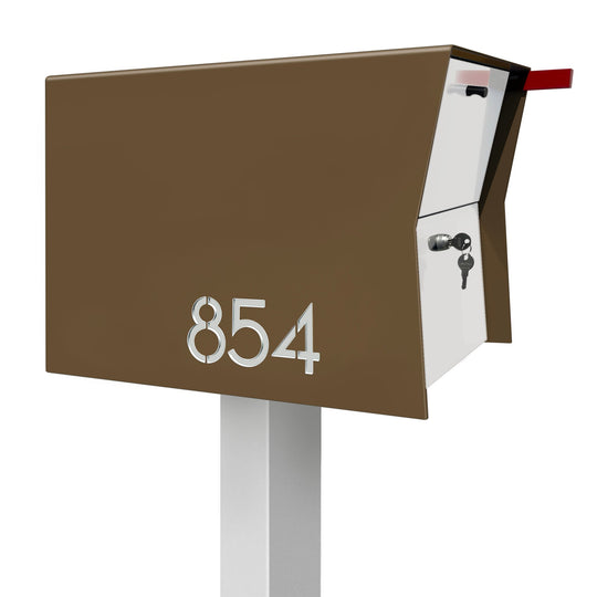 The Retrobox Locking Package Dropbox in - Coconut Exterior Color