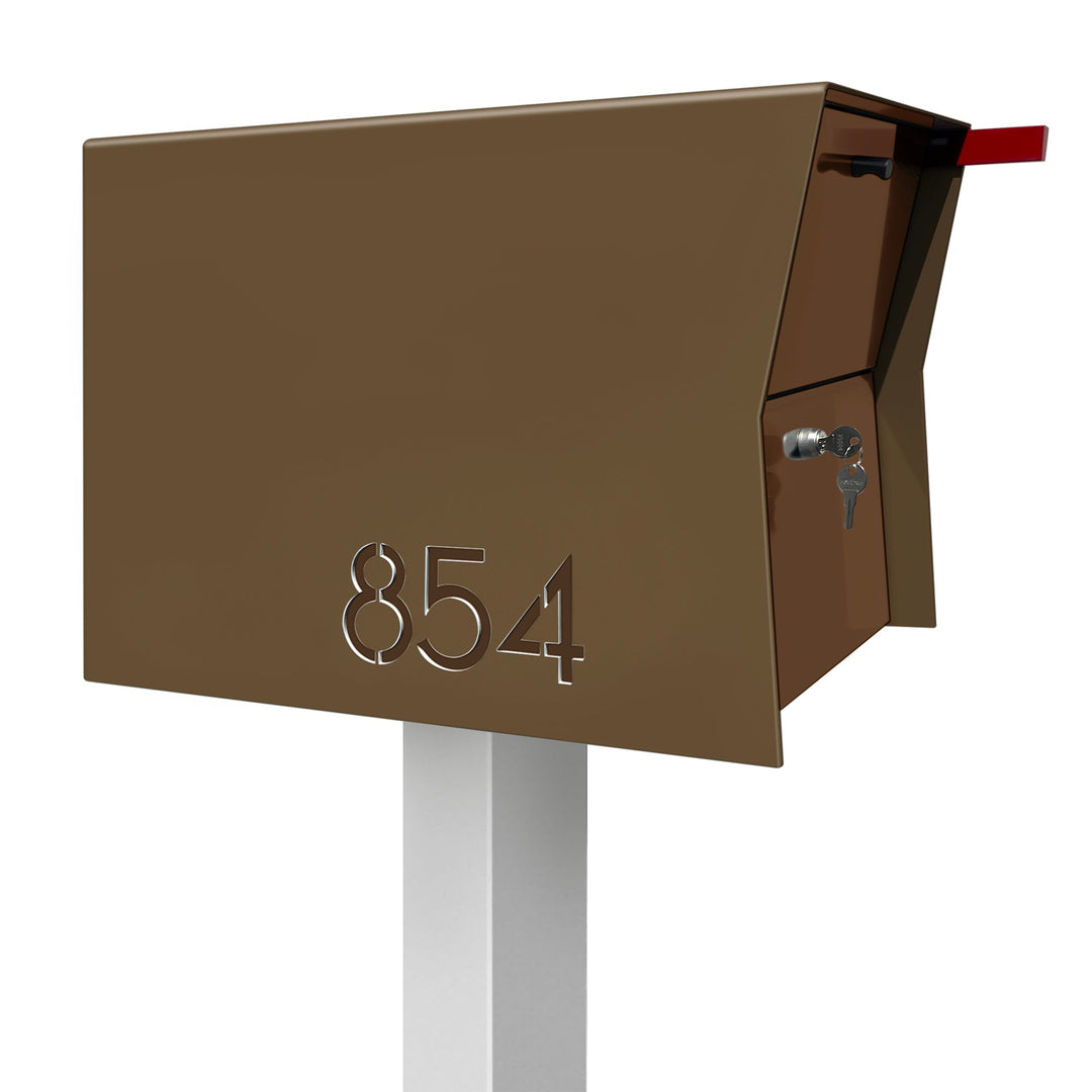 The Retrobox Locking Package Dropbox in - Coconut Exterior Color