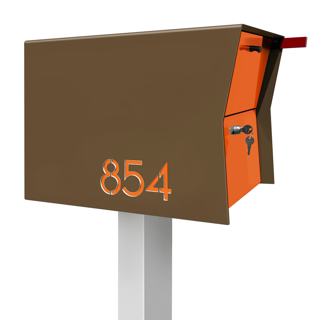 The Retrobox Locking Package Dropbox in - Coconut Exterior Color