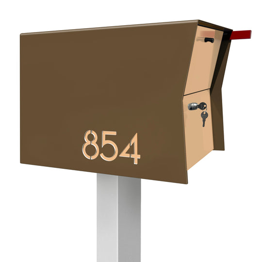 The Retrobox Locking Package Dropbox in - Coconut Exterior Color