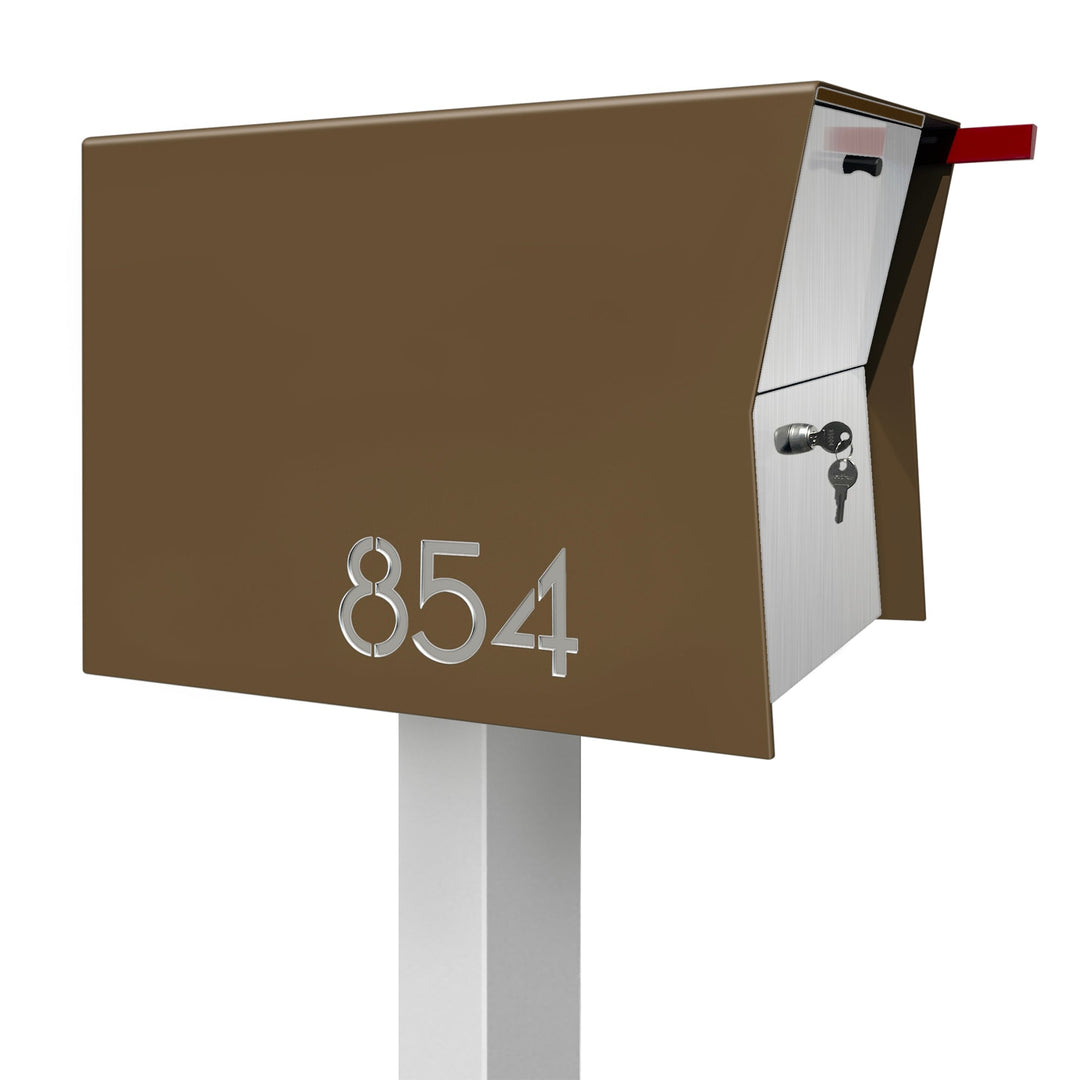 The Retrobox Locking Package Dropbox in - Coconut Exterior Color