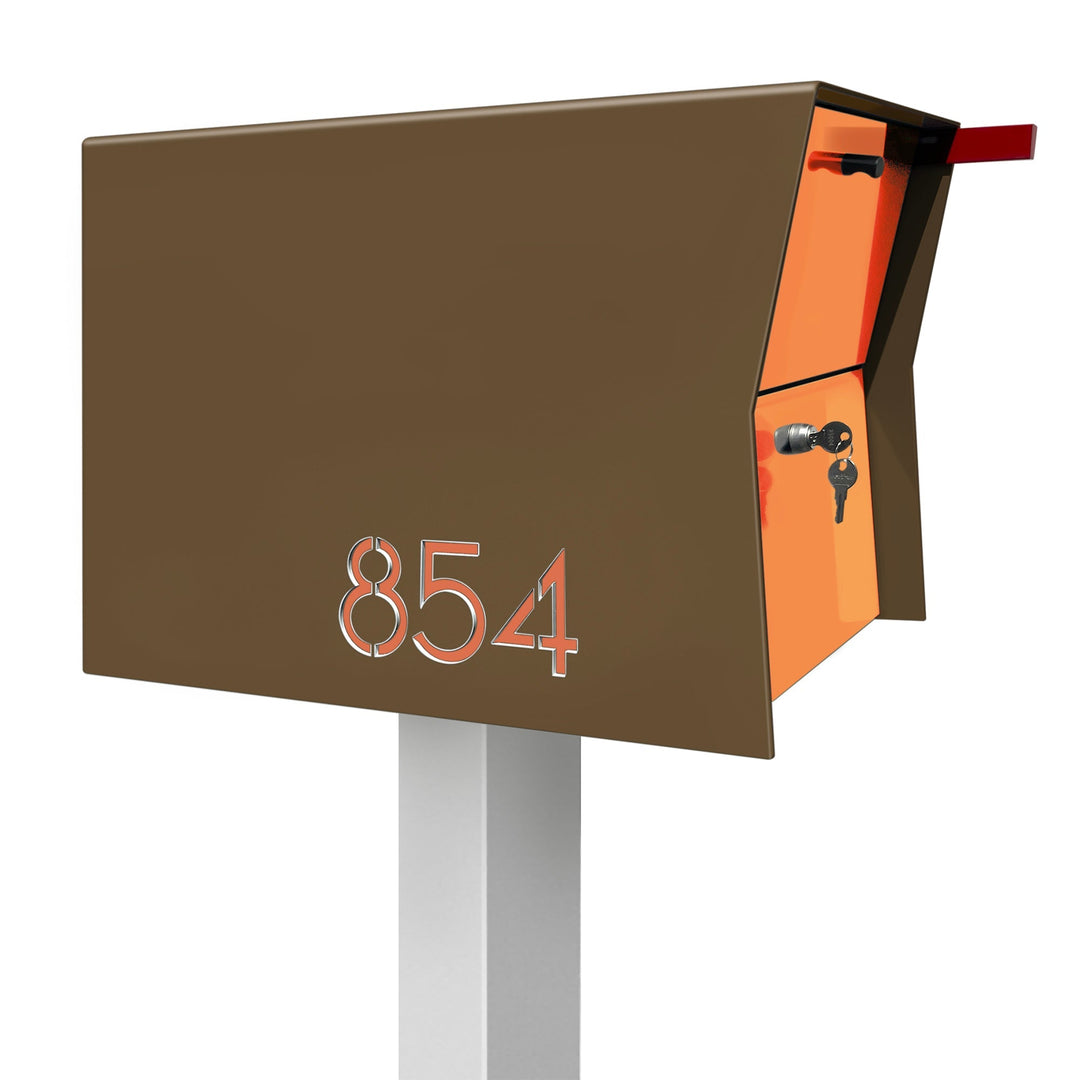 The Retrobox Locking Package Dropbox in - Coconut Exterior Color