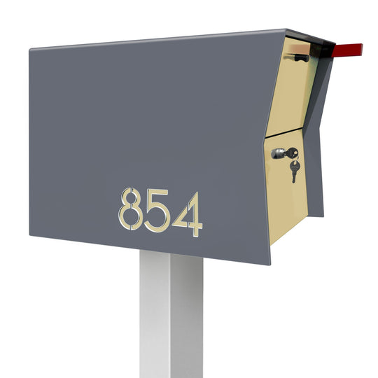 The Retrobox Locking Package Dropbox in - Gray Exterior Color