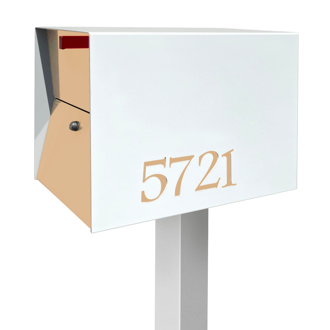 The UpTown Box Locking Package Dropbox in - White Exterior Color